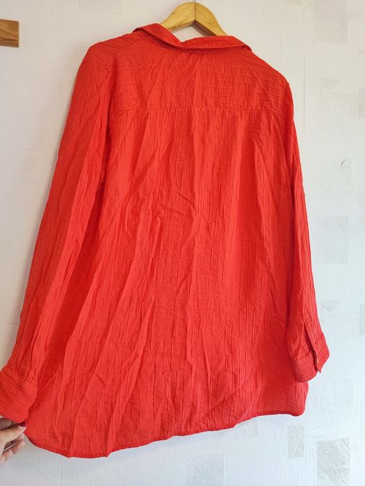 Cudna koralowa koszula lato XXL wiskoza plus size