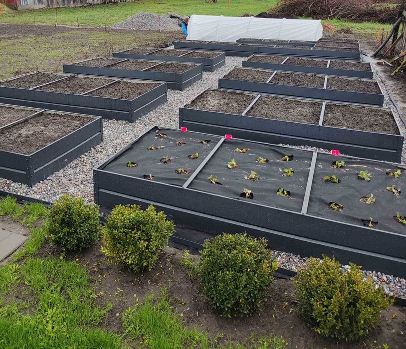 Грядки високі теплі металеві Клумба високая з металу Грядка тёплая