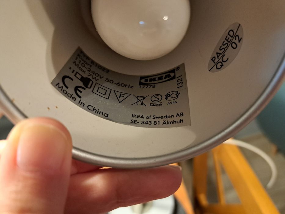 Lampka biurowa Ikea Kvart srebrna, granatowa