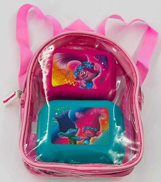 Mochila + 2 Ostras Trolls Tupperware