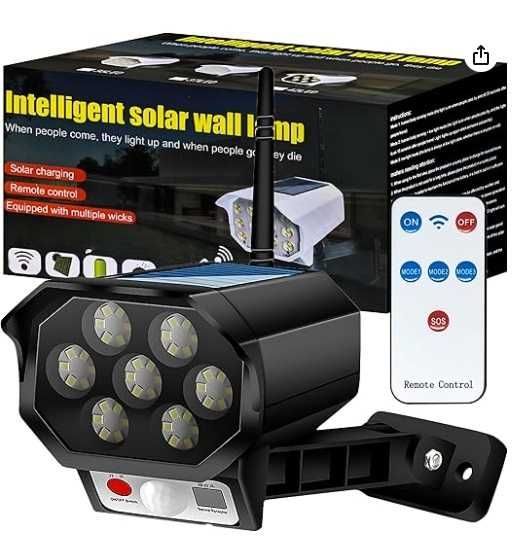 Ліхтар-муляж камери 2в1  Сонячна батарея Пульт Світильник 42 LEDлампи