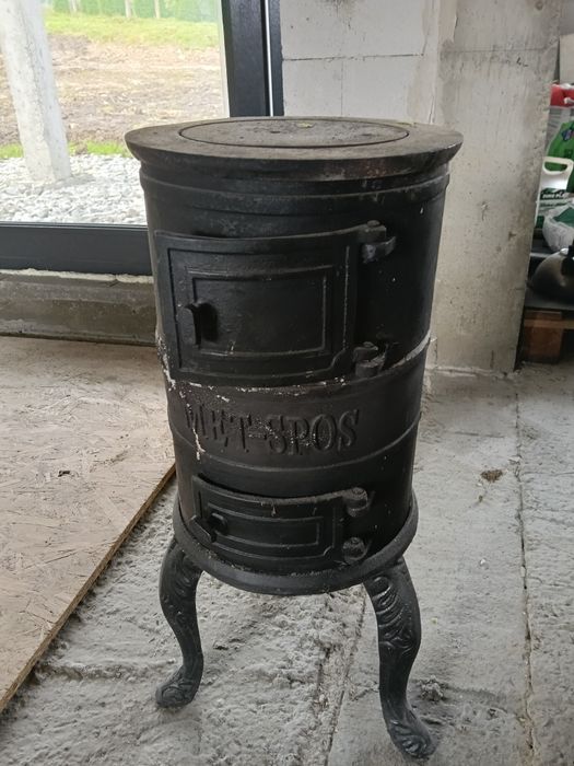 Koza piecyk żeliwny na budowę z rurami