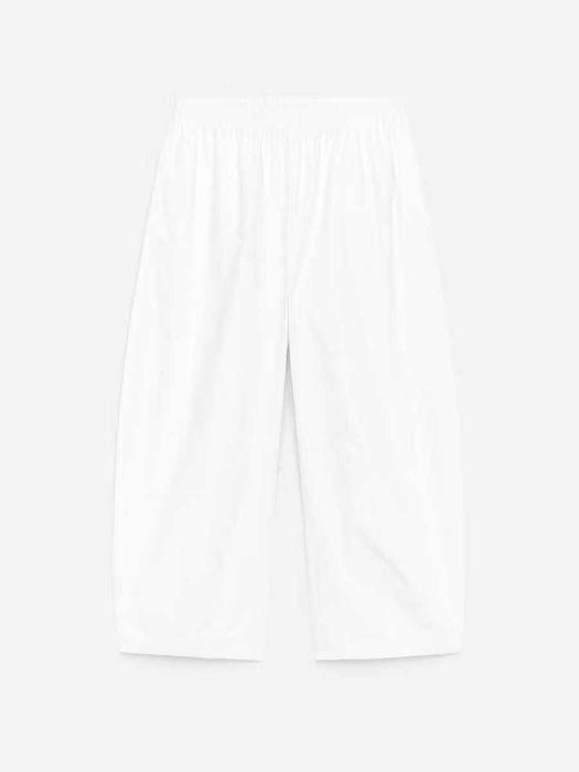 Білі штани баггі Arket Barrel-Leg Cotton Trousers оригінал