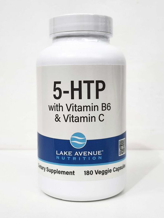 5-HTP Lake Avenue Nutrition з вітамінами B6 і C, 100 мг, 180 капсул
