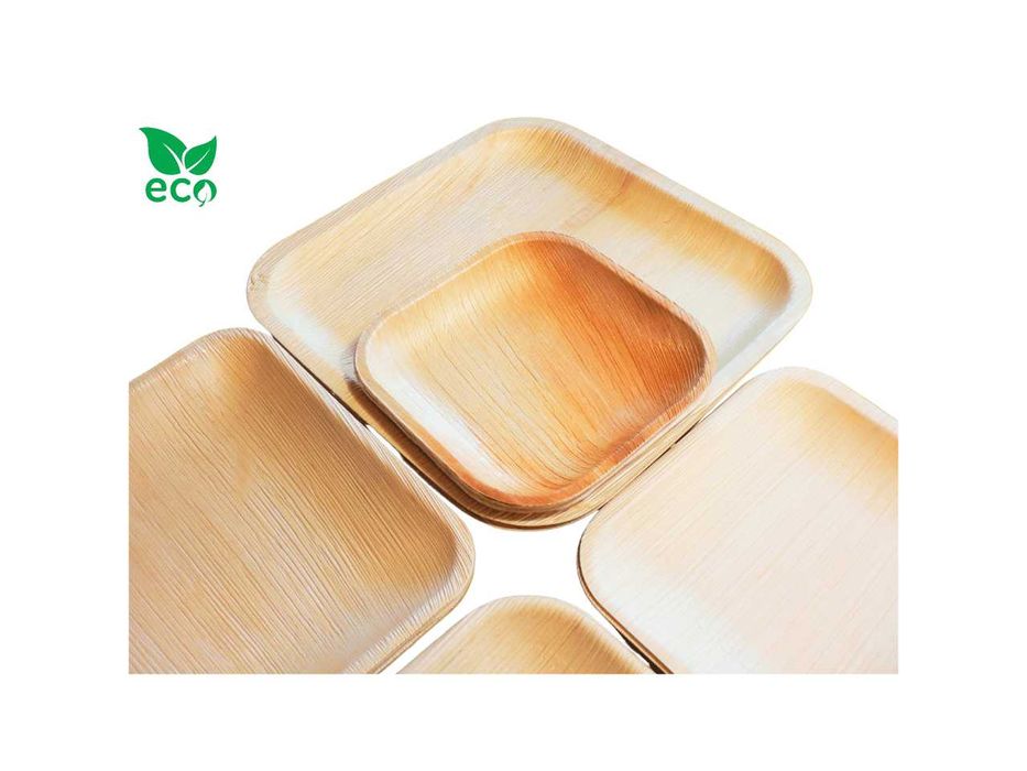 Eko talerze z liści palmowych 25cm 25szt biodegr PREMIUM