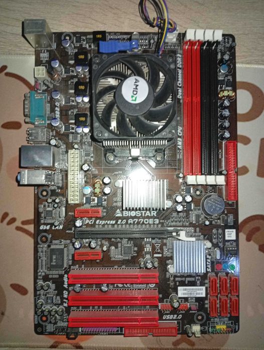 Материнська плата Biostar A770E3 AMD Athlon II X2 250 робоча