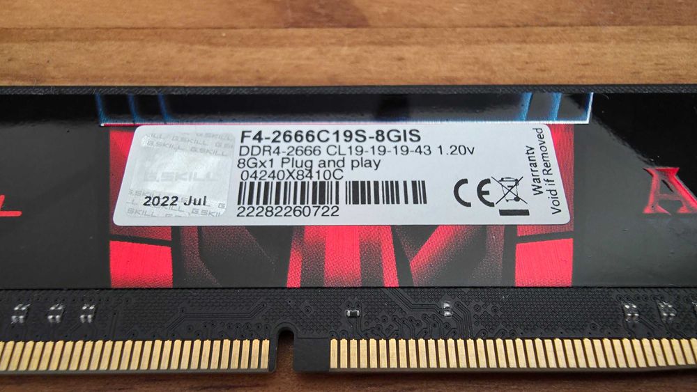 Memória RAM G.SKILL Aegis 8GB DDR4-2666