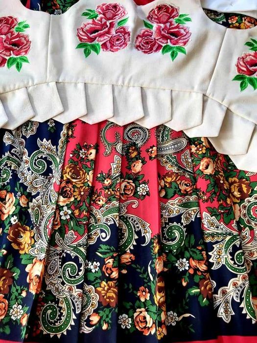 Spódnica z szalem góralski komplet