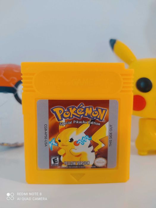 3 gry Pokemon: Yellow, Blue, Crystal. Gameboy Color/Advance/Pocket