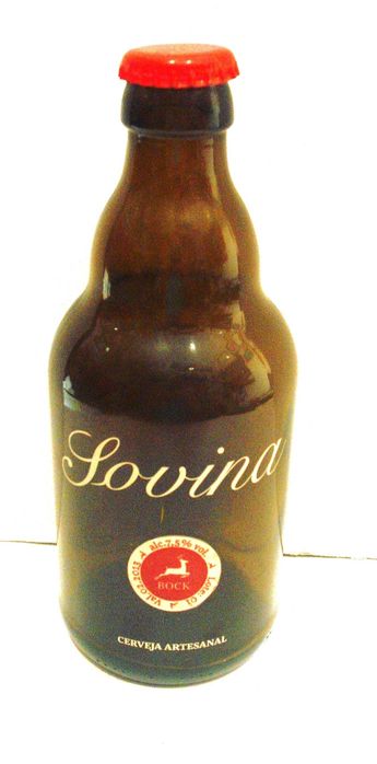 Garrafa antiga da Cerveja  Sovina - Pirogravada
