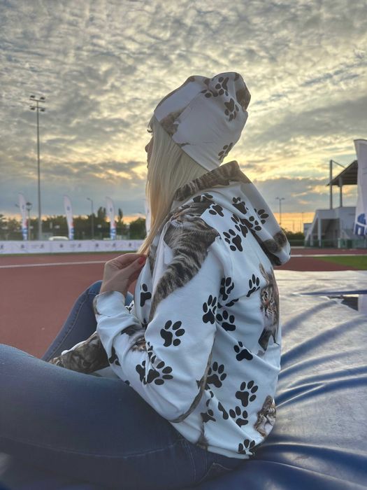 Magic Pet Fashion komplet dla kociarzy rozm L (bluz, czapka, komin)