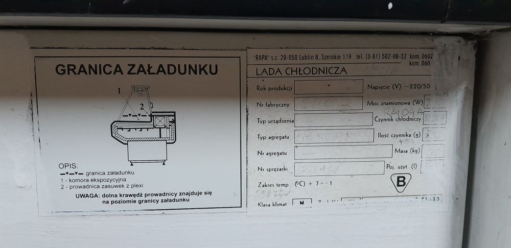 Lada chłodnicza 200cm