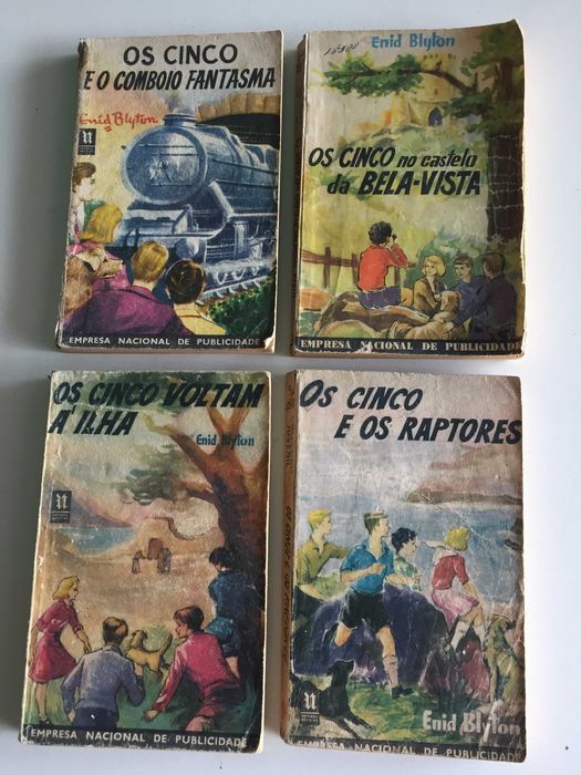 4 Livros dos Cinco de Enid Blyton 1ª Edição!