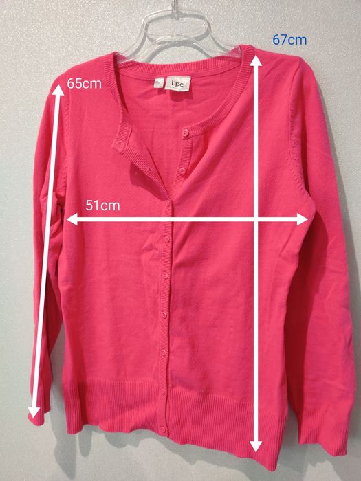 Sweter różowy rozpinany Bonprix 40/42