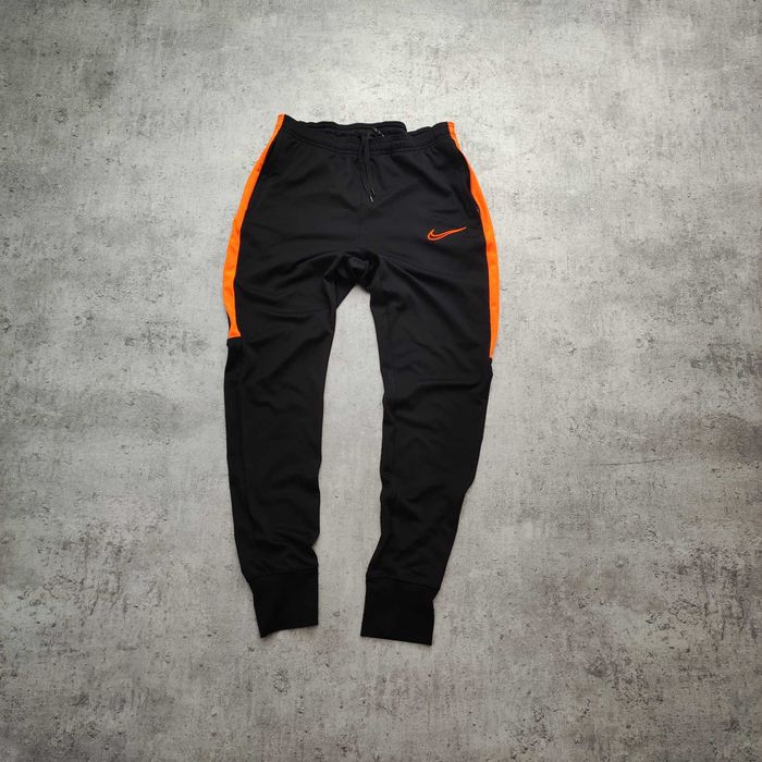 MĘSKIE Dresy Sportowe Czarne Nike Dri-Fit Joggery Treningowe Football