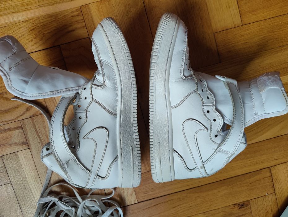 Nike air force 1 one HI high 38 bez wkładek i sznurówek