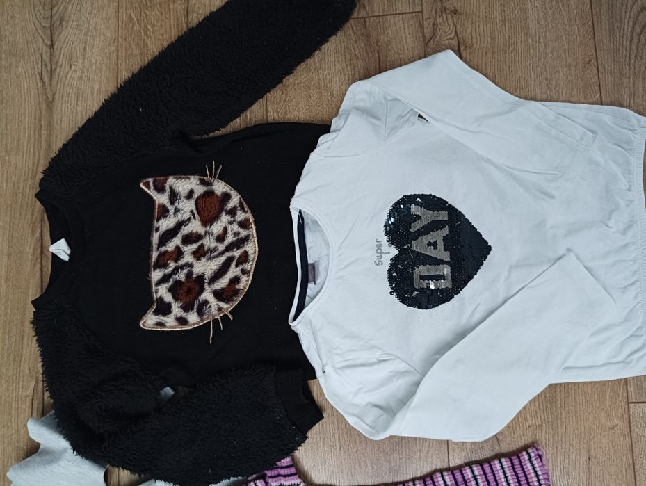 Zestaw 4 bluzki długi rękaw dla dziewczynki 116 122