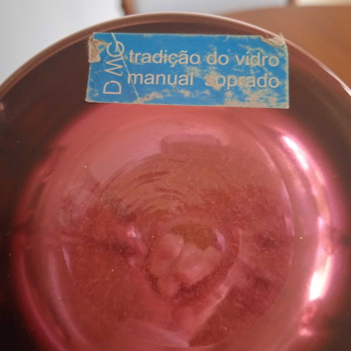 Jarra e fruteira de vidro soprado Marinha Grande