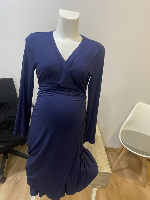 Sukienka do karmienia piersią granatowa XL