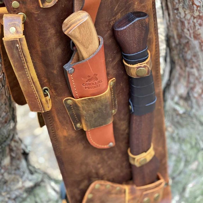 Набір шампурів ІНДІАНЕЦЬ МАЙЯ BS21 Подарочный набор в кожаном чехле