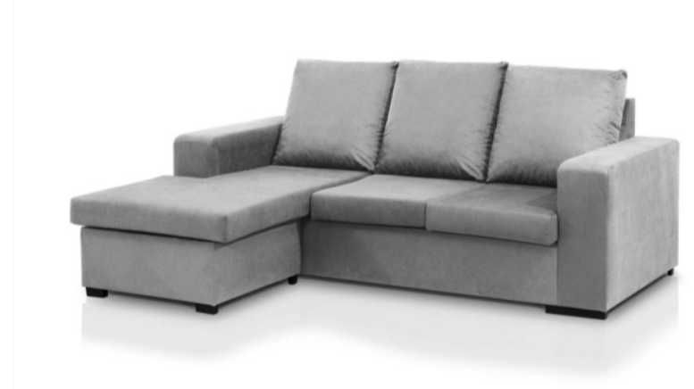 Sofá com chaise longue reversível