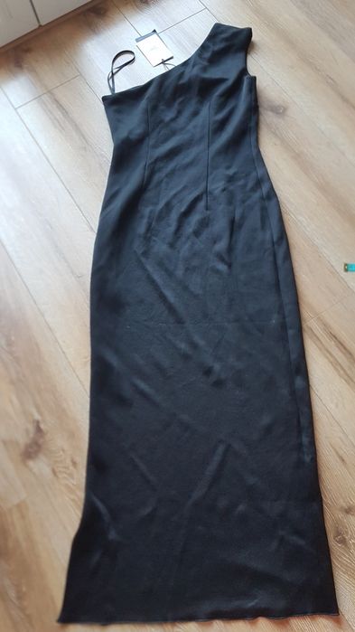 Tiger of Sweden Sevil sukienka wieczorowa na jedno ramię czarna 36 S