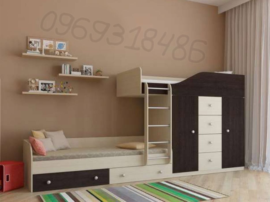 Двухъярусная кровать чердак детская .