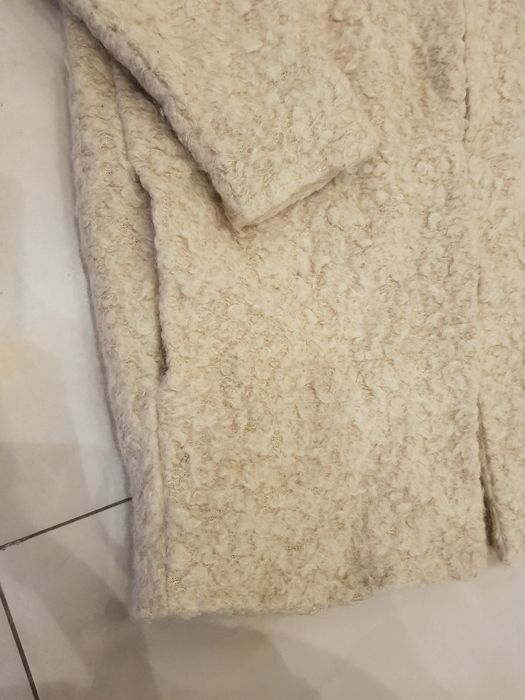 WEŁNIANY  przejściowy  lekki wiosenny płaszcz oversize  narzutka M 38