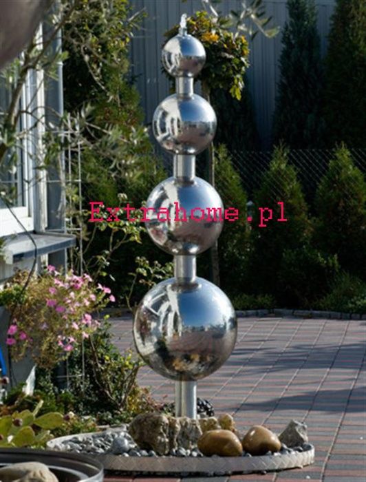 Fontanna kula ze stali nierdzewnej H150cm