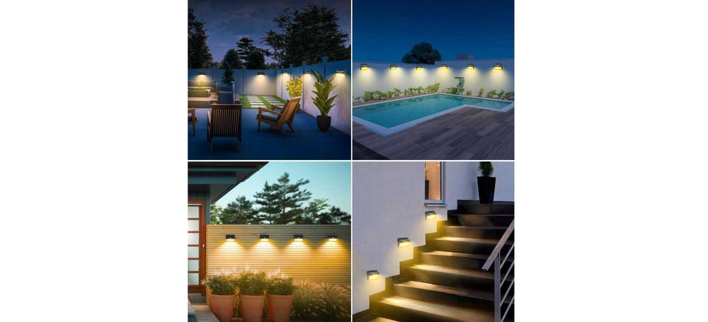 Peasur lampy solarne zewnętrzne led z czujnikiem ruchu 3 sztuki