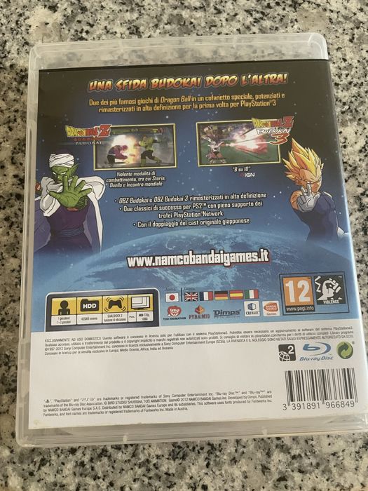 Caixa jogo Ps3 Dragon Ball Z Budokai HD Collection