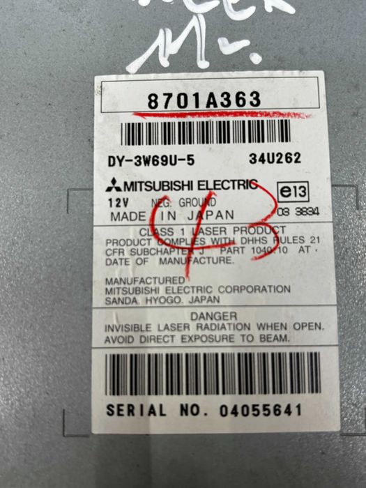 Radio Mitsubishi Lancer 2011r