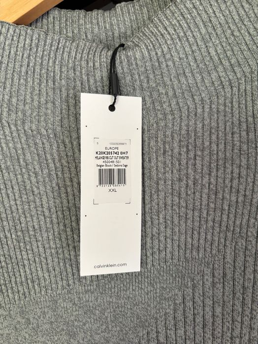 Calvin Klein Womenswear cienki sweter bluzka z  rozcięciem  XL/ XXL