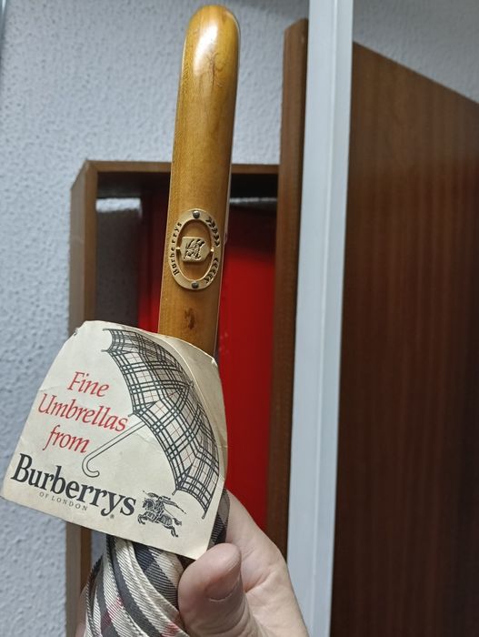 Guarda-chuva Burberrys “Badge Brolly” vintage – novo, nunca usado