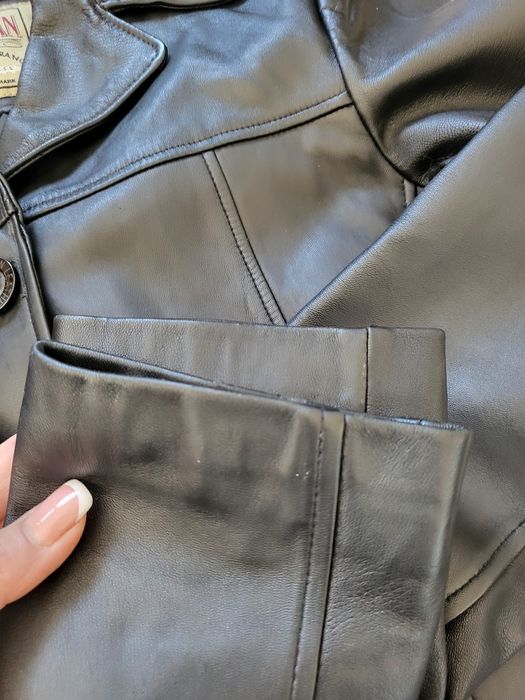 czarna skórzana kurtka marki Leather Man