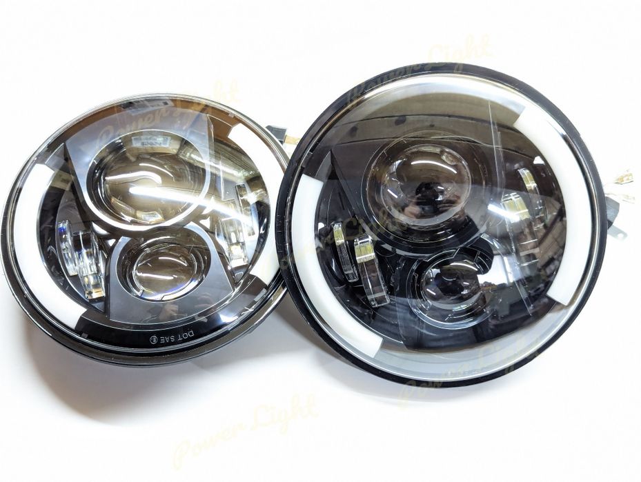 Кругла світлодіодна LED фара 7дюймів ВАЗ КАМАЗ Волга Toyota ГАЗ штатна