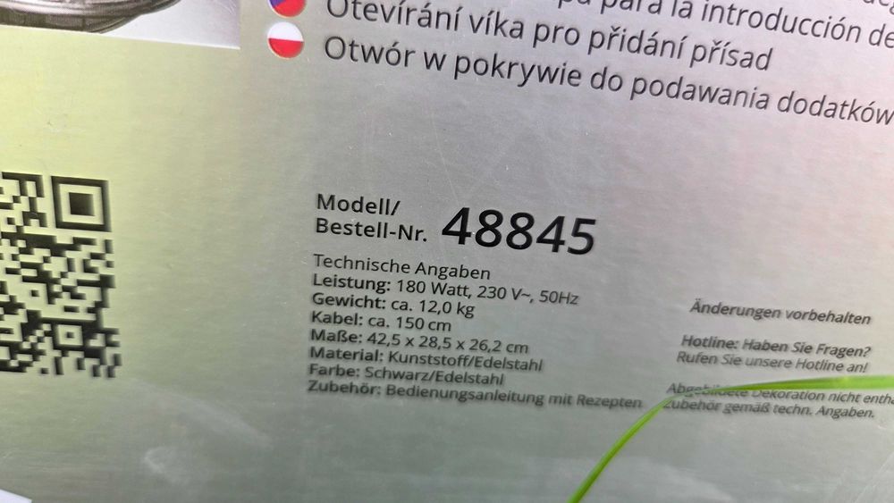 Unold 48845 Maszynka do robienia lodów 180W 2L, stan: jak nowa