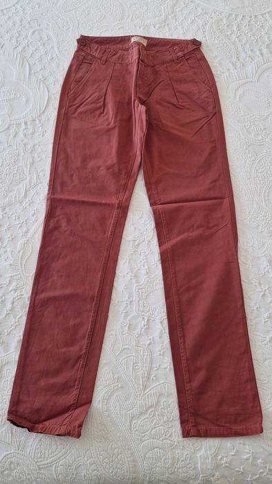 Calças de ganga, bordeaux claro, Pull & Bear tamanho 36