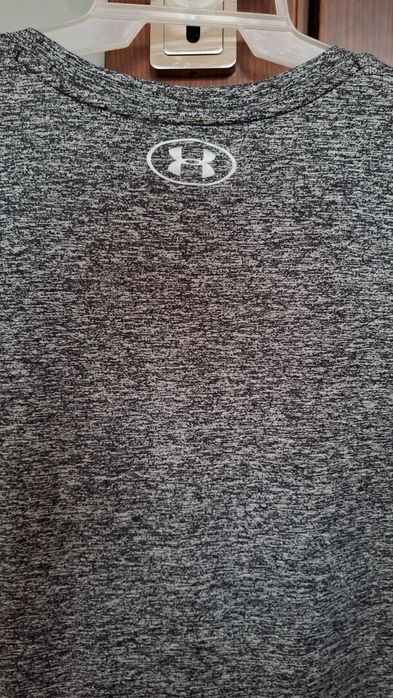 Koszulka sportowa M Under Armour logo,szara damska
