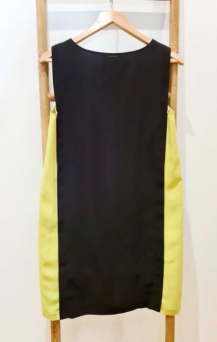 Vestido Tintoretto Preto e Lima - Tamanho 38