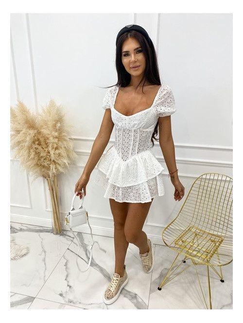 Kombinezon ażurowy z dekoltem w serce