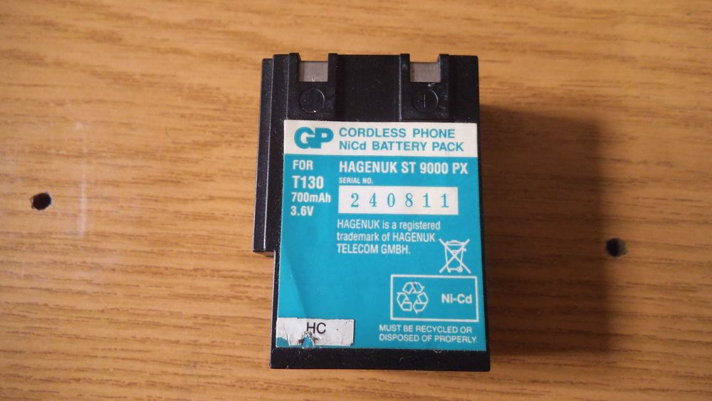 Bateria GP Hagenuk ST 9000 PX T130 700mAh 3,6V