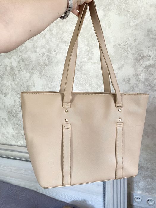 Сумка бежевая шопер