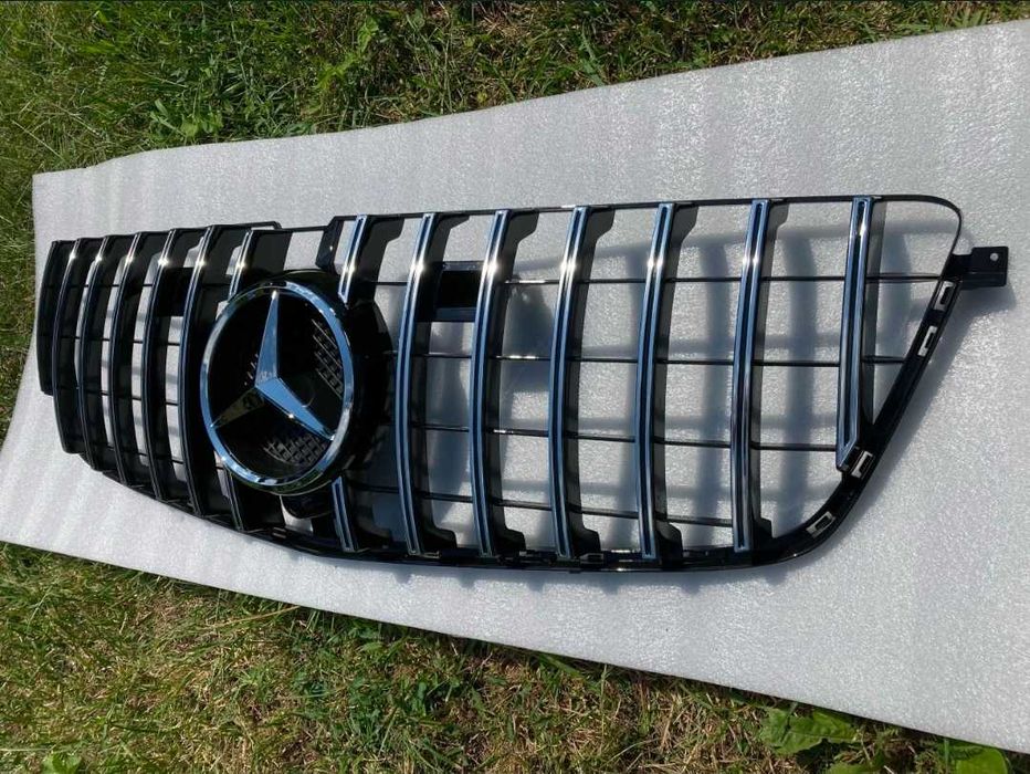 Решетка радиатора mercedes GL X166 2012-2015год. GT All Black & Chrome Black
