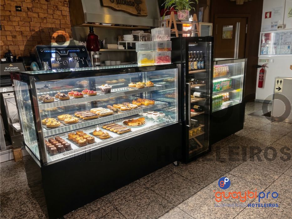 Vitrine Refrigerada Panorâmica Pastelaria/Café - Nova | 90 a 180cm