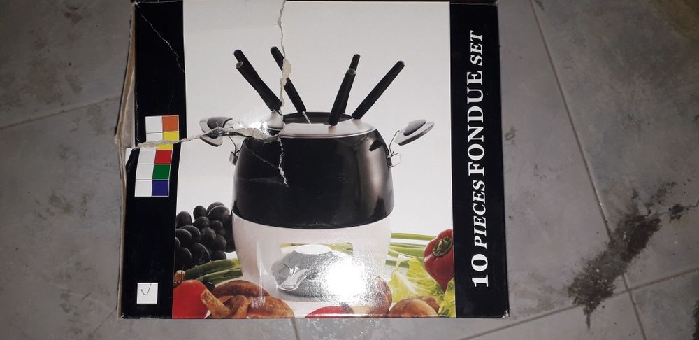 Fondue novo na embalagem