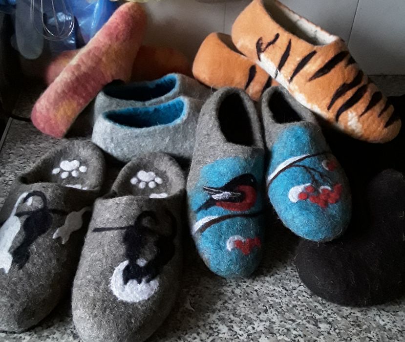 Тапочки валяные на заказ