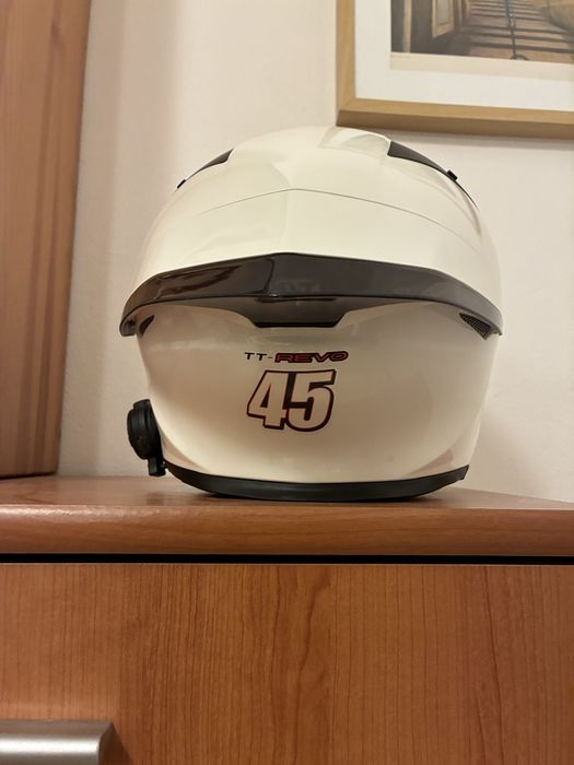Capacete de moto com intercomunicador Bluetooth e viseira escura