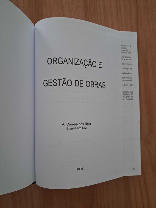 Livro Técnico "Organização e Gestão de Obras"