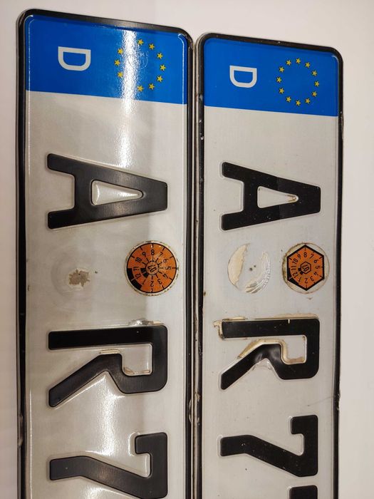Tablica rejestracyjna Niemcy 2 sztuki A-R7734